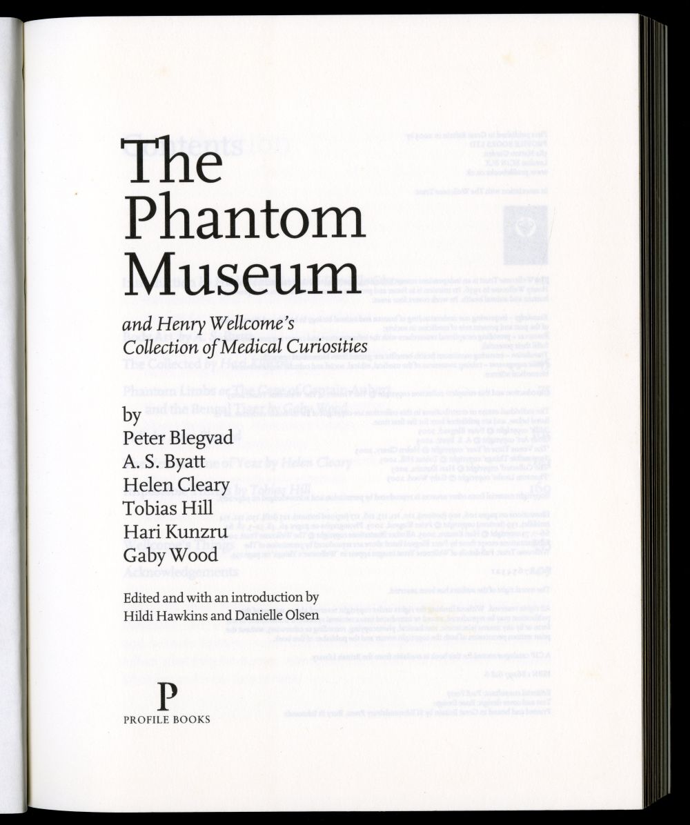 『The Phantom Museum』（2003年、Profile Books）扉